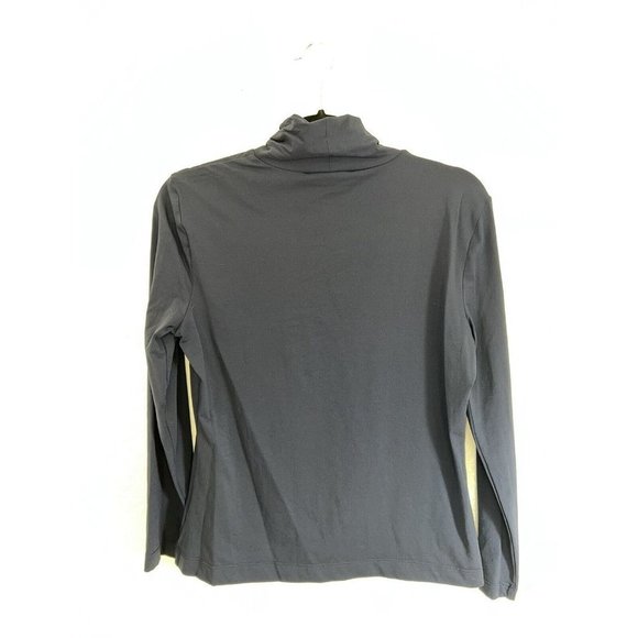 ST.JOHN Basic Shirt Navy Blue Mock Neck Turtle Neck NWTS $195 New Stretchy T - Picture 10 of 10